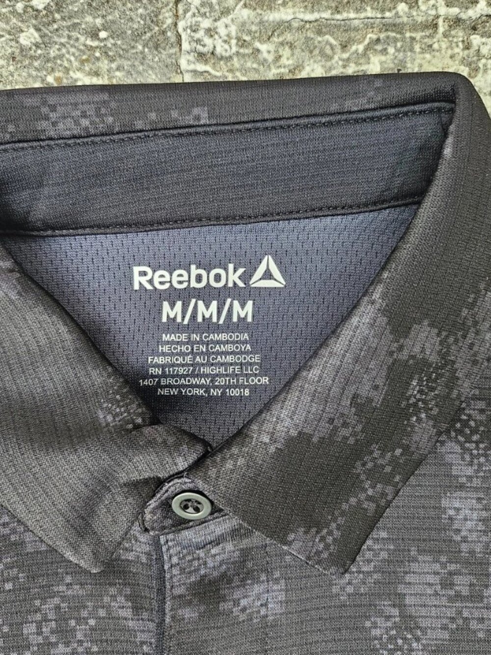 Reebok Men Polo Shirt Black RBK-DRI Sport Casual Short Sleeve Shirt Size M NWT - Picture 7 of 11